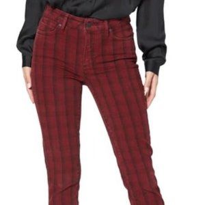 Paige Plaid Skinny Jeans - Misses Size 24 NWT